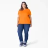 T-shirt à manches courtes et poches pour femmes, coupe large
