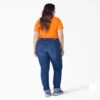 T-shirt à manches courtes et poches pour femmes, coupe large