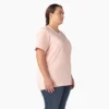 T-shirt à manches courtes et poches pour femmes, coupe large