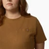 T-shirt à manches courtes et poches pour femmes, coupe large