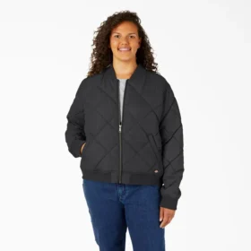 Veste bomber matelassée pour femmes, grande taille