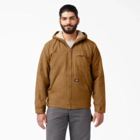 Veste à capuche doublée en polaire à poils longs