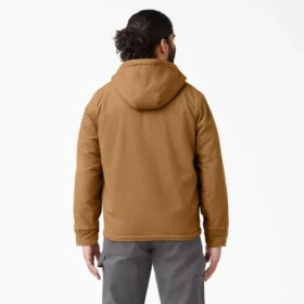 Veste à capuche doublée en polaire à poils longs