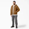 Veste à capuche doublée en polaire à poils longs