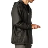 Veste à capuche en nylon doublée de polaire