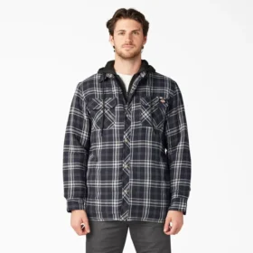 Veste-chemise à capuche en flanelle