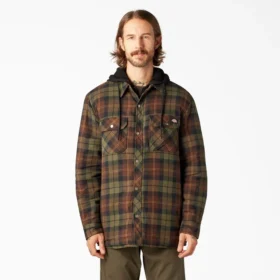 Veste-chemise à capuche en flanelle
