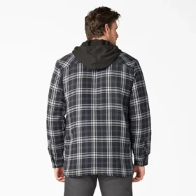 Veste-chemise à capuche en flanelle