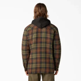 Veste-chemise à capuche en flanelle