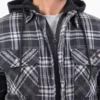 Veste-chemise à capuche en flanelle Veste-chemise à capuche en flanelle