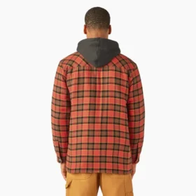 Veste-chemise à capuche en flanelle déperlante