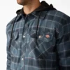 Veste-chemise à capuche en flanelle déperlante Veste-chemise à capuche en flanelle déperlante