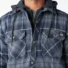 Veste-chemise à capuche en flanelle déperlante Veste-chemise à capuche en flanelle déperlante