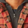 Veste-chemise à capuche en flanelle déperlante Veste-chemise à capuche en flanelle déperlante