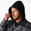Veste-chemise à capuche en flanelle déperlante Veste-chemise à capuche en flanelle déperlante