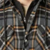 Veste-chemise à capuche en flanelle déperlante Veste-chemise à capuche en flanelle déperlante