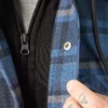 Veste-chemise à capuche en flanelle déperlante Veste-chemise à capuche en flanelle déperlante
