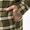 Veste-chemise à capuche en flanelle déperlante Veste-chemise à capuche en flanelle déperlante