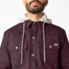 Veste-chemise à capuche en toile de coton