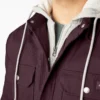 Veste-chemise à capuche en toile de coton