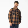 Veste-chemise en flanelle déperlante doublée de polaire Veste-chemise en flanelle déperlante doublée de polaire