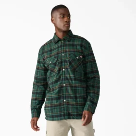 Veste-chemise en flanelle déperlante doublée de polaire