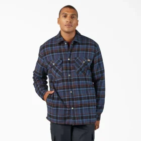 Veste-chemise en flanelle déperlante doublée de polaire