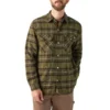 Veste-chemise en flanelle déperlante doublée de polaire Veste-chemise en flanelle déperlante doublée de polaire