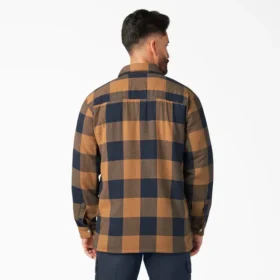 Veste-chemise en flanelle déperlante doublée de polaire