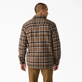 Veste-chemise en flanelle déperlante doublée de polaire