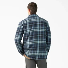 Veste-chemise en flanelle déperlante doublée de polaire