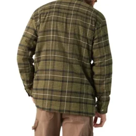 Veste-chemise en flanelle déperlante doublée de polaire