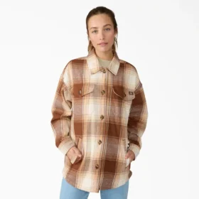 Veste-chemise en flanelle pour femme