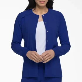 Veste de travail à boutons-pression Eds Essentials pour femme