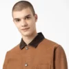 Veste de travail en toile de coton délavée à la pierre, sans doublure Veste de travail en toile de coton délavée à la pierre, sans doublure