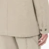 Veste de travail en toile de coton délavée à la pierre, sans doublure Veste de travail en toile de coton délavée à la pierre, sans doublure