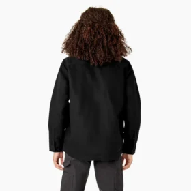 Veste de travail pour femme en toile de coton brossée doublée de polaire à poils longs