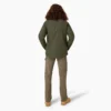 Veste de travail pour femme en toile de coton brossée doublée de polaire à poils longs Veste de travail pour femme en toile de coton brossée doublée de polaire à poils longs