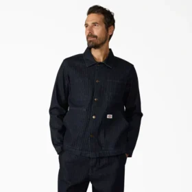 Veste en denim Barn à chevrons et lisière