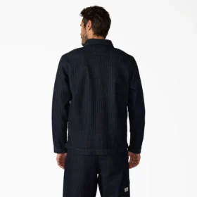 Veste en denim Barn à chevrons et lisière