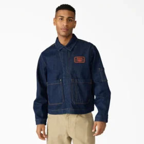 Veste en denim brodée Dickies X Harley-Davidson® à coupe carrée Veste en denim brodée Dickies X Harley-Davidson® à coupe carrée