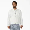 Veste en denim plissé à lisière