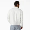 Veste en denim plissé à lisière