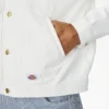 Veste en denim plissé à lisière