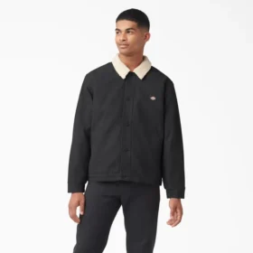 Veste en polaire à poils longs en toile de coton