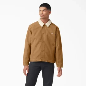 Veste en polaire à poils longs en toile de coton
