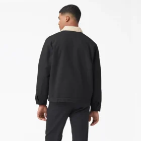 Veste en polaire à poils longs en toile de coton