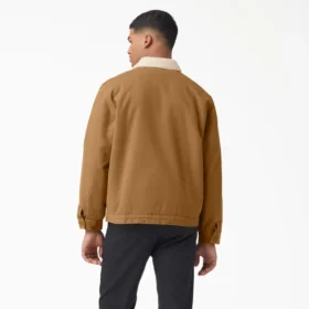 Veste en polaire à poils longs en toile de coton