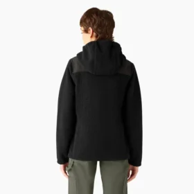 Veste en polaire à poils longs pour femme