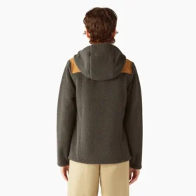 Veste en polaire à poils longs pour femme
